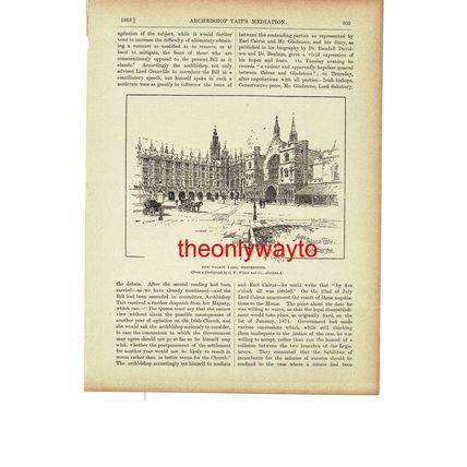 New Palace Yard, Westminster, London, 1860s, Book Illustration (Print), c1895