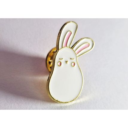 Novelty cute Anime style Bunny Rabbit Metal Lapel Pin Badge
