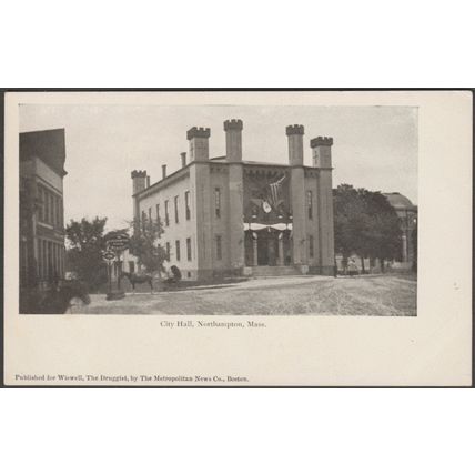 City Hall, Northampton, Massachusetts, c.1905 - Wiswell Postcard