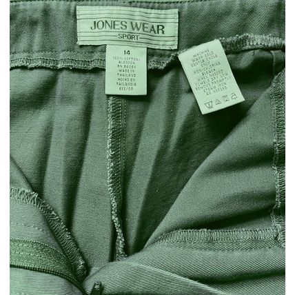 Fatigue Green Jones Wear Sport Pants size 14 stretch 100% Cotton