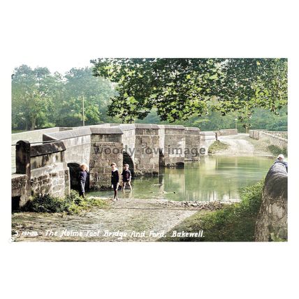 ptc7125 - Derbys'- Early view Kids play in Ford at Holme Foot Bridge, print 6x4