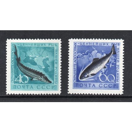 U.S.S.R. - 1959 - Fish, Mint Never Hinged Set