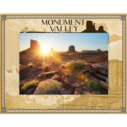 Monument Valley Utah Laser Engraved Wood Picture Frame Landscape (8 x 10)