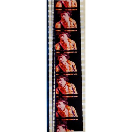 Jimi Hendrex. Pk MTP - d090L . 1 STRIP OF 5 - 35MM FILM CELLS. A very rare strip