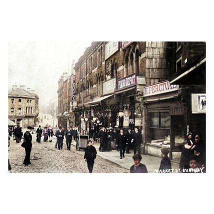 ptc0594 - Burnley , Market Street , Lancashire - print 6x4