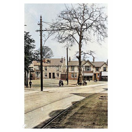 ptc2805 - Notts. - Shops & Houses in Mansfield Woodhouse Settlement - print 6x4