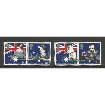 GB 1988 Bicentenary Of Australian Settlement Horizontal Pairs SG 1396a / 1398a