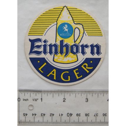 vintage Beer Mat - Einhorn Lager