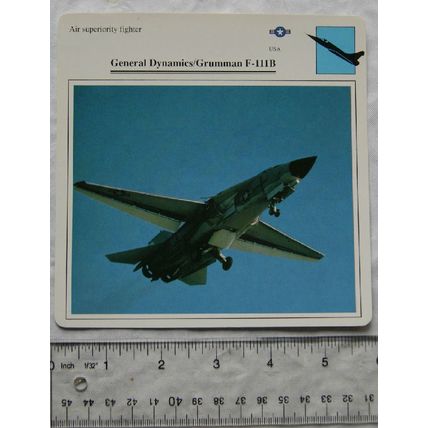G.D. Grumman F-111B - USA - Air Superiority Fighter - Collectors Club Card