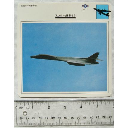 Rockwell B-1B - USA - Heavy Bomber - Collectors Club Card