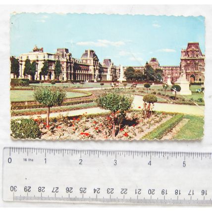 1954 postcard Paris, The Louvre,