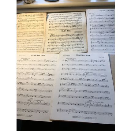 Sheet Music Clarinet, Saxophone, Trumpet X 5