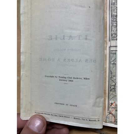 1926 "LES GUIDES BLEUS - ITALIE - DES ALPES A ROME" FRENCH TRAVEL BOOK (P4)