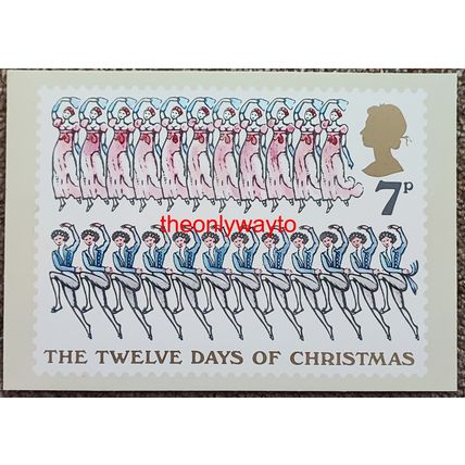 Eleven Ladies Dancing....., 7p Post Office Postcard PHQ 26 (e), 1977