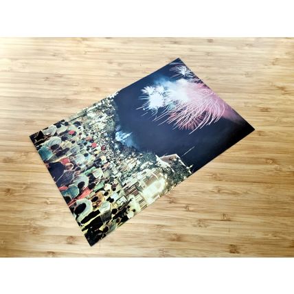 1960s Disneyland Photo Magazine Print, Fireworks over Sleeping Beauty Castle