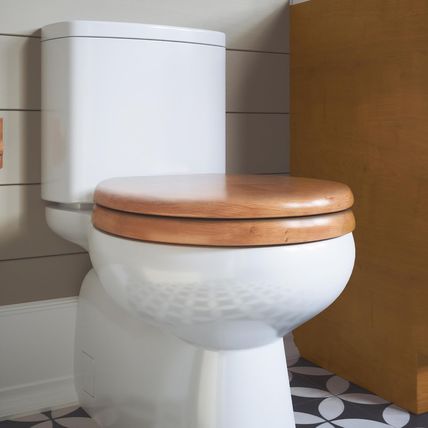 Design House 561241 Dalton Bath Accessories, round Toilet Seat, Honey Oak