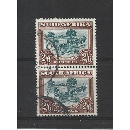 SouthAfrica.SG122 2s 6d Ox-Wagon Pair.Fine Used.Aug25b
