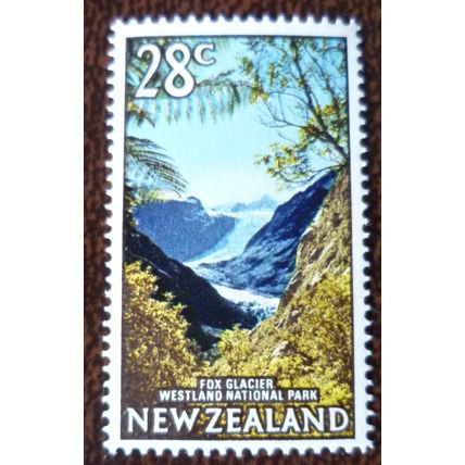 New Zealand 1967 Definitives 28c Fox Glacier Westland Nat Park mint stamp SG878