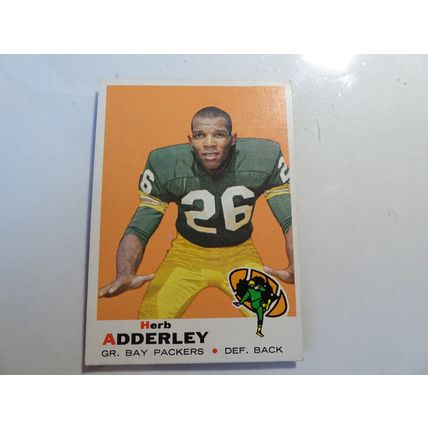 1969 Topps Football Card # 255 Herb Adderley VG-Ex (4) Green Bay Packers