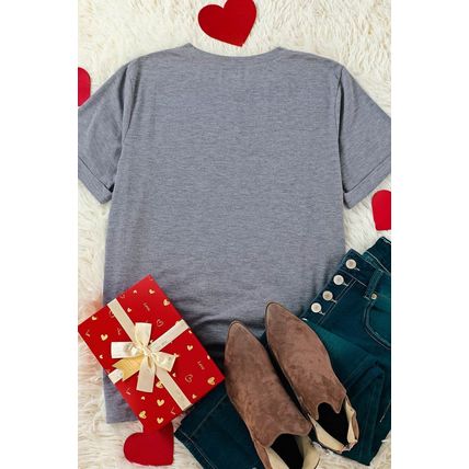 Gray LOVE everybody Graphic T-shirt
