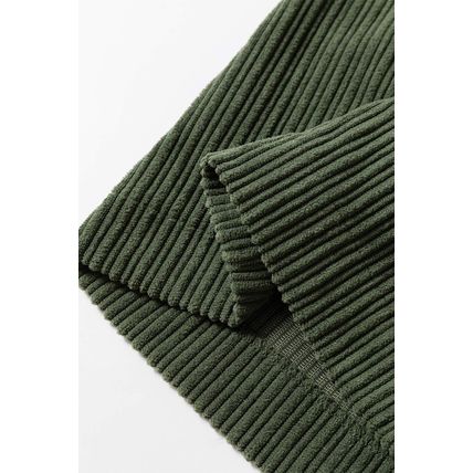 Jungle Green Solid Pocketed Loose Fit Corduroy Overall