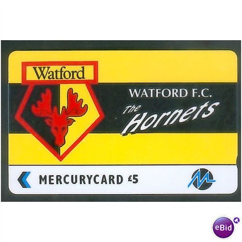 Mercury Paytelco PYF64 Football Watford FC, Moose Head Logo, Hornets, phonecard