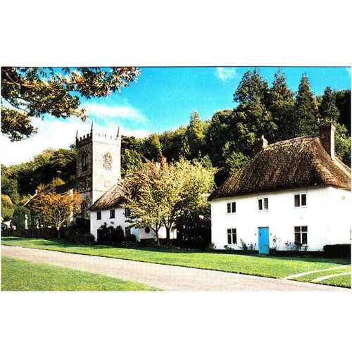 Colour Postcard - Milton Abbas village Dorset (3)