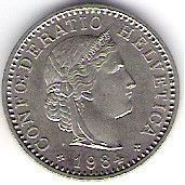 SUISSE 20 RAPPEN 1984