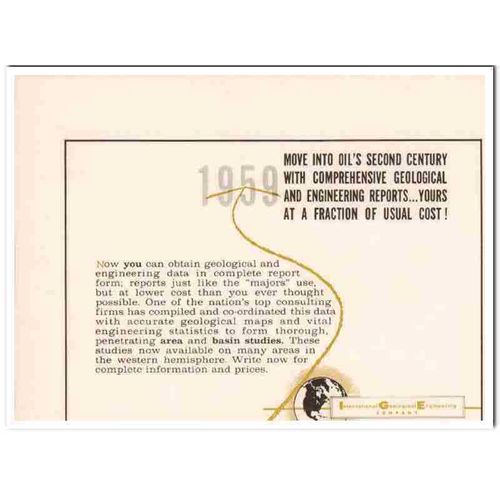 international geological engineering company 1959 reports vintage ad