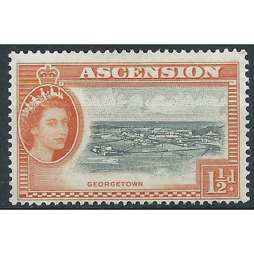 Ascension Island 1956 SG59 1 1/2d Black & Orange Mounted Mint.. .