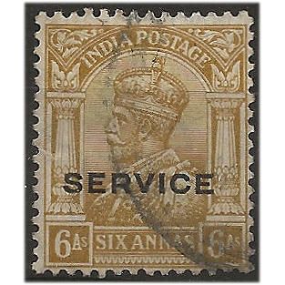 India 1912 O87 6a Yellow-Bistre SERVICE Fine Used . ..