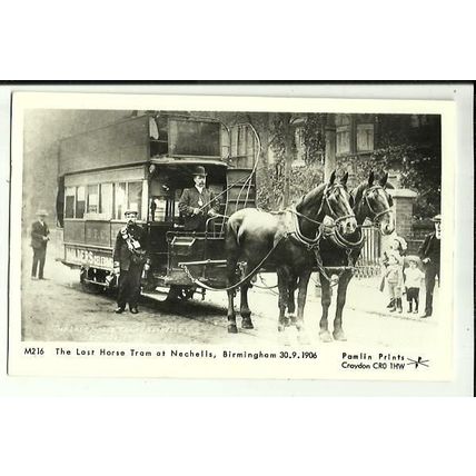 Warwickshire BIRMINGHAM Last Horse Tram Postcard (Pamlin M216)