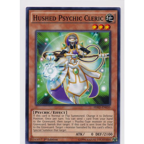 YuGiOh High-Speed Riders HSRD-EN050 Hushed Psychic Cleric 1st Edition