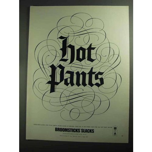 1968 Broomsticks Slacks Ad - Hot Pants