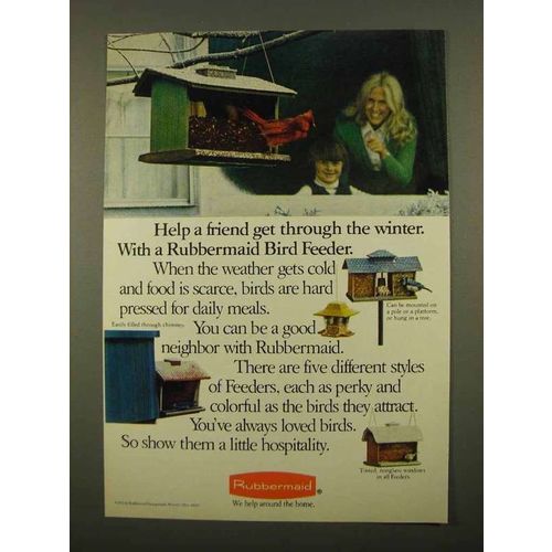 1975 Rubbermaid Bird Feeder Ad - Help a Friend