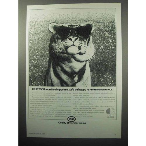 1987 Esso Oil Ad - UK 2000 So Important
