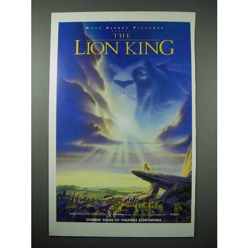 1994 Walt Disney The Lion King Movie Ad