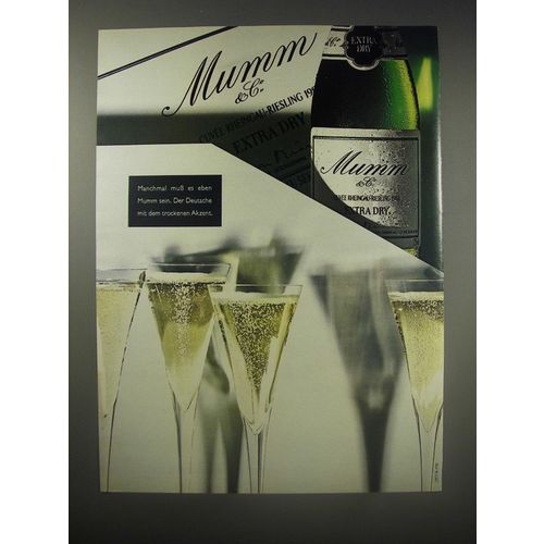 1990 Mumm Champagne Ad (in German) - Manchmal muB es eben Mumm sein
