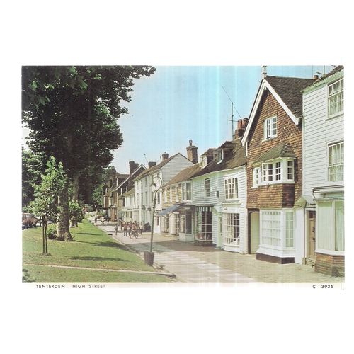 HIGH STREET, TENTERDEN, KENT unused vintage postcard by Judges =