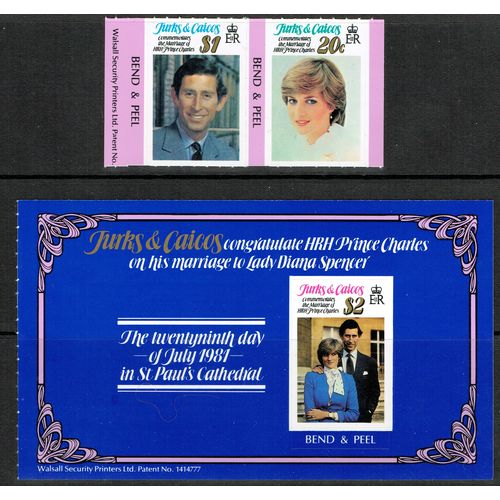 Turks and Caicos 1981 Royal Wedding set 3v SG657-659 UM
