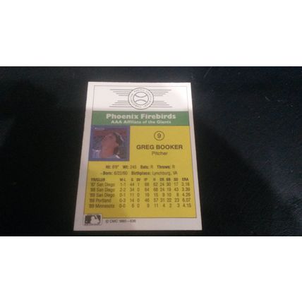 1990 CMC Card # 536 Greg Booker Excellent (5) Phoenix Firebirds