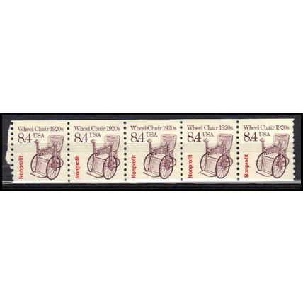 2256 8.4c Wheel Chair Very Fine MNH Dry Gum PNC 1/5 X3015