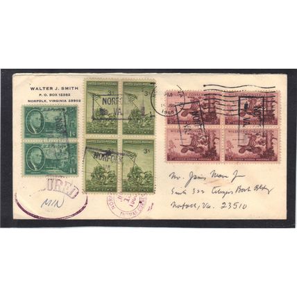 Cover Multiple Stamps/10 CV00658