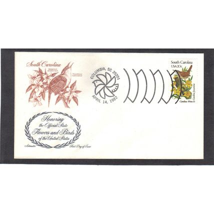 FDC Artmaster 1992a 20c Carolina Wren (Cachet-U/A) CV39456