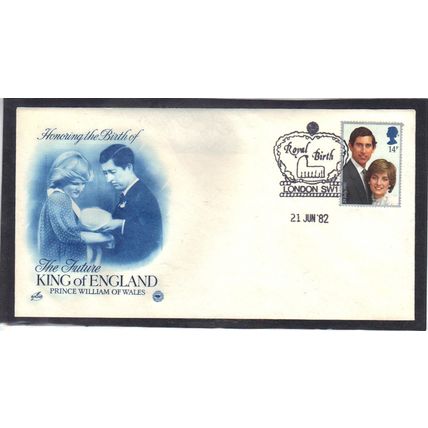 Art Craft Birth of Prince England Stamp (Cachet-U/A) CV42998