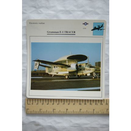 Grumman E-1 Tracer - USA - Electronic Warfare - Collectors Club Card