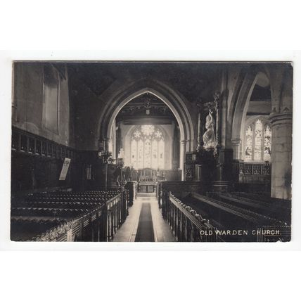 The Church Old Warden Postcard Bedfordshire