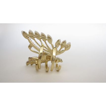 Pearl and crystal butterfly gold hair claw clip bridal clip bridal barrette