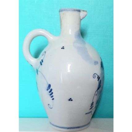 1950 - ZENITH GOUDA - BLUE and WHITE CERAMIC JUG / EWER - 11 x 7 cm