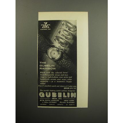 1957 Gubelin Watches Advertisement - The Gubelin Rainbow